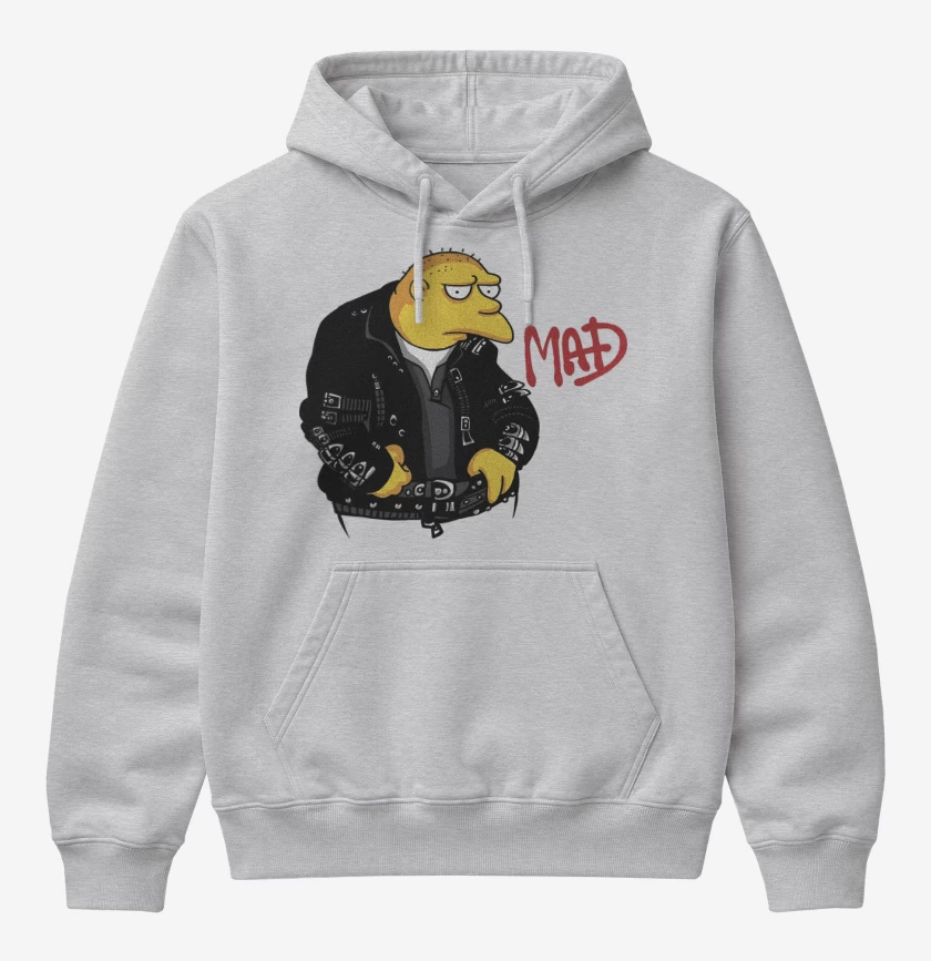 Poleron Canguro básico Gris Melange de MAD