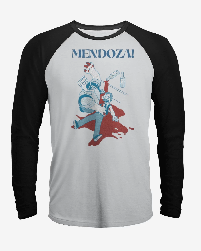 Polera Raglan Blanco / Negro de MENDOZA!
