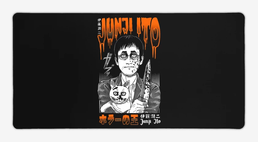 Mouse pad Gamer Negro de Junji Ito