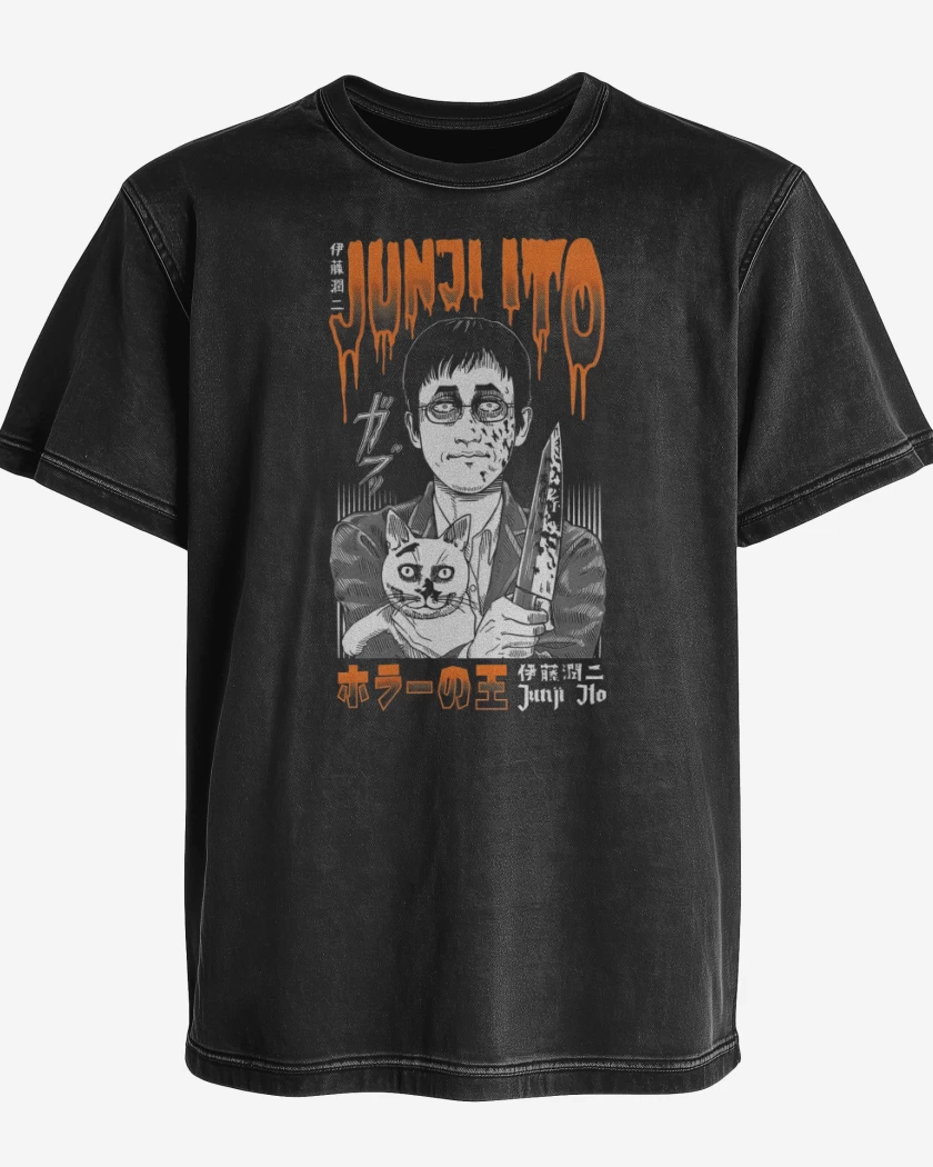 Polera desgastada Negro de Junji Ito