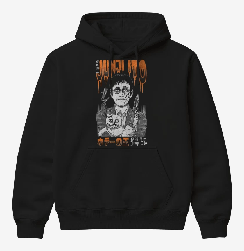 Poleron Canguro básico Negro de Junji Ito