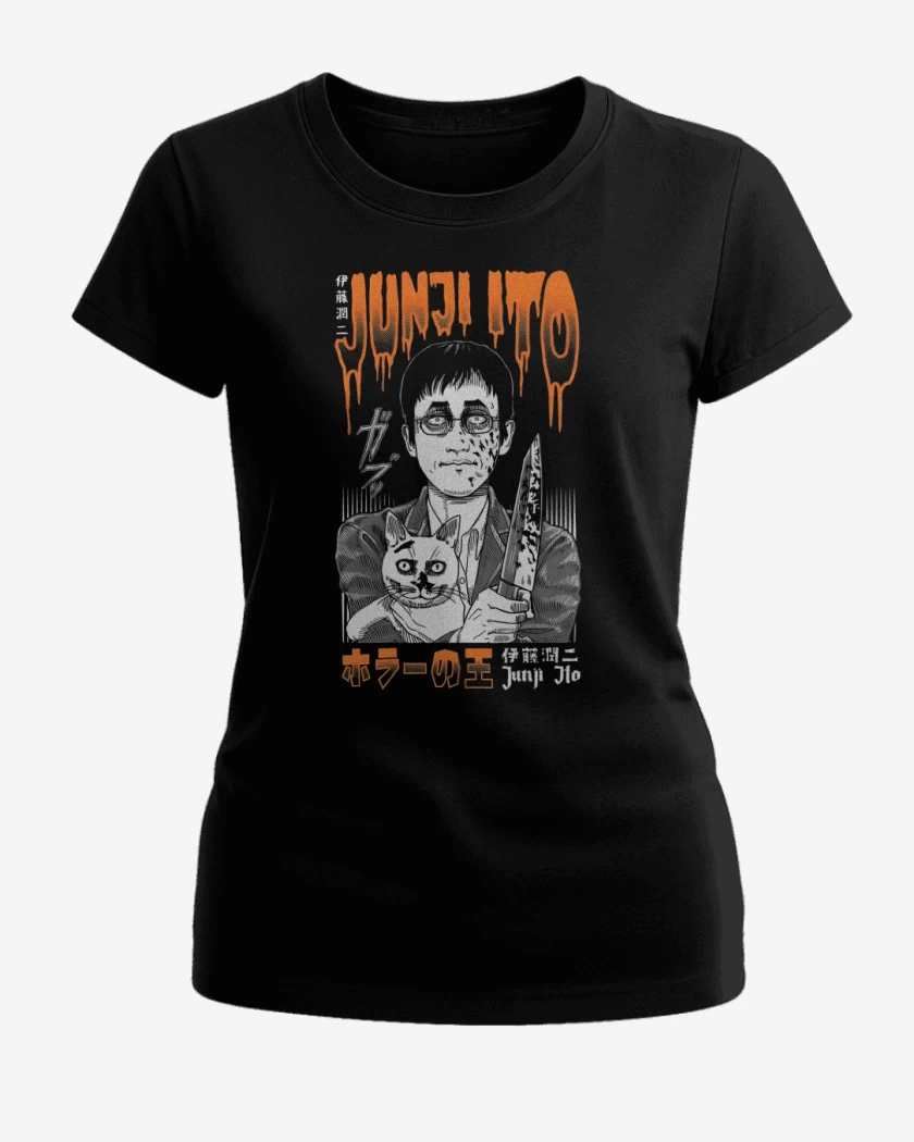 Polera de Mujer Negro de Junji Ito