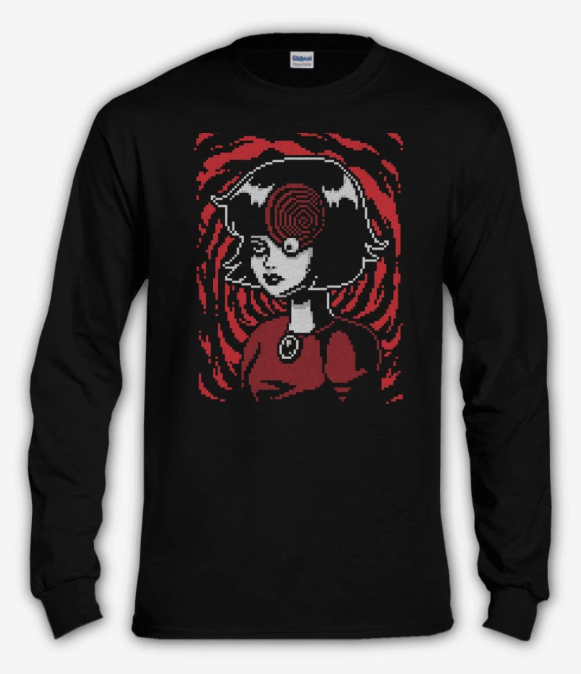 Polera manga larga Negro de Uzumakbit