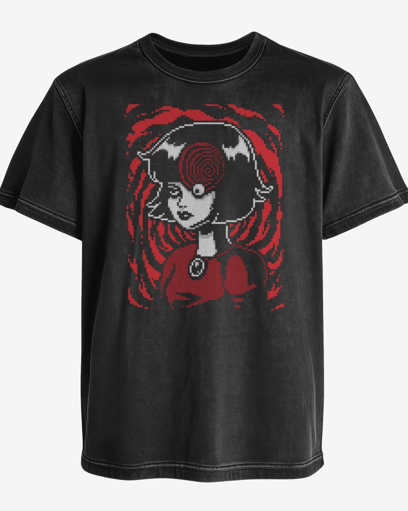 Polera desgastada Negro de Uzumakbit