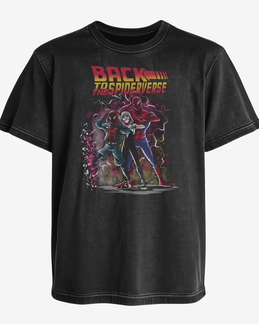 Polera desgastada Back to the Spiderverse 