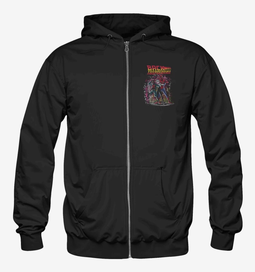 Poleron Canguro con cierre Back to the Spiderverse 