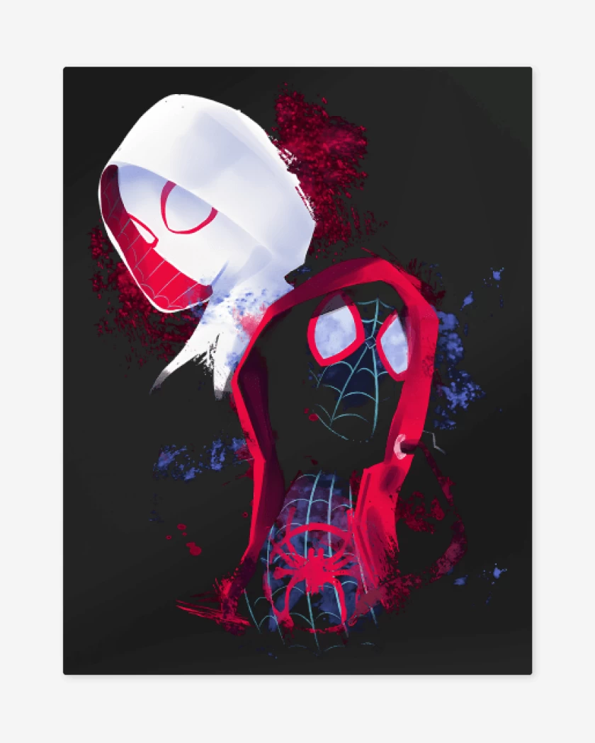 Print metalico Negro de SpiderGwen SpiderMorales