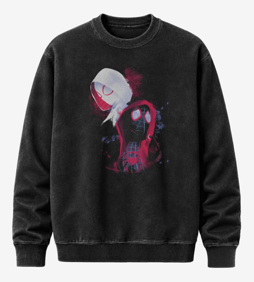 Poleron Polo Acid Wash Negro de SpiderGwen SpiderMorales