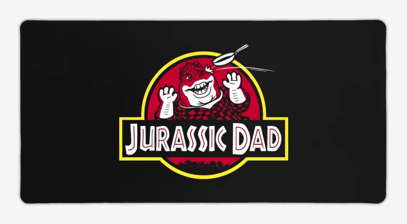 Mouse pad Gamer Negro de Jurassic Dad