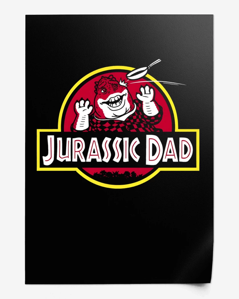 Print Negro de Jurassic Dad