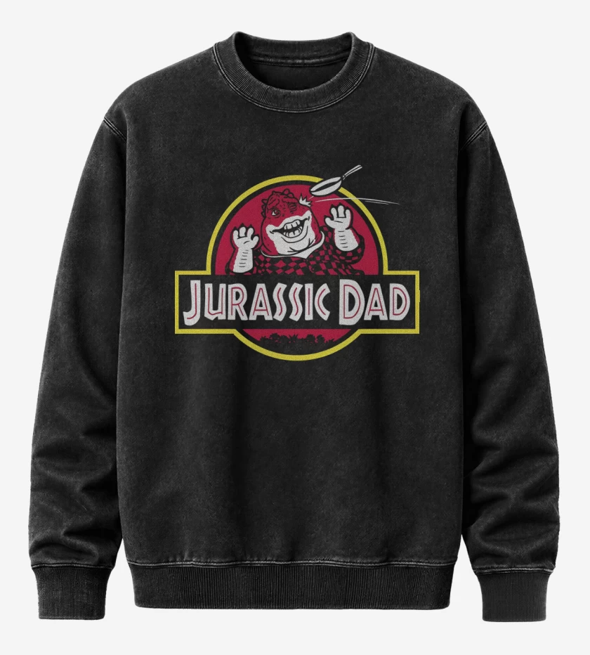 Poleron Polo Acid Wash Negro de Jurassic Dad