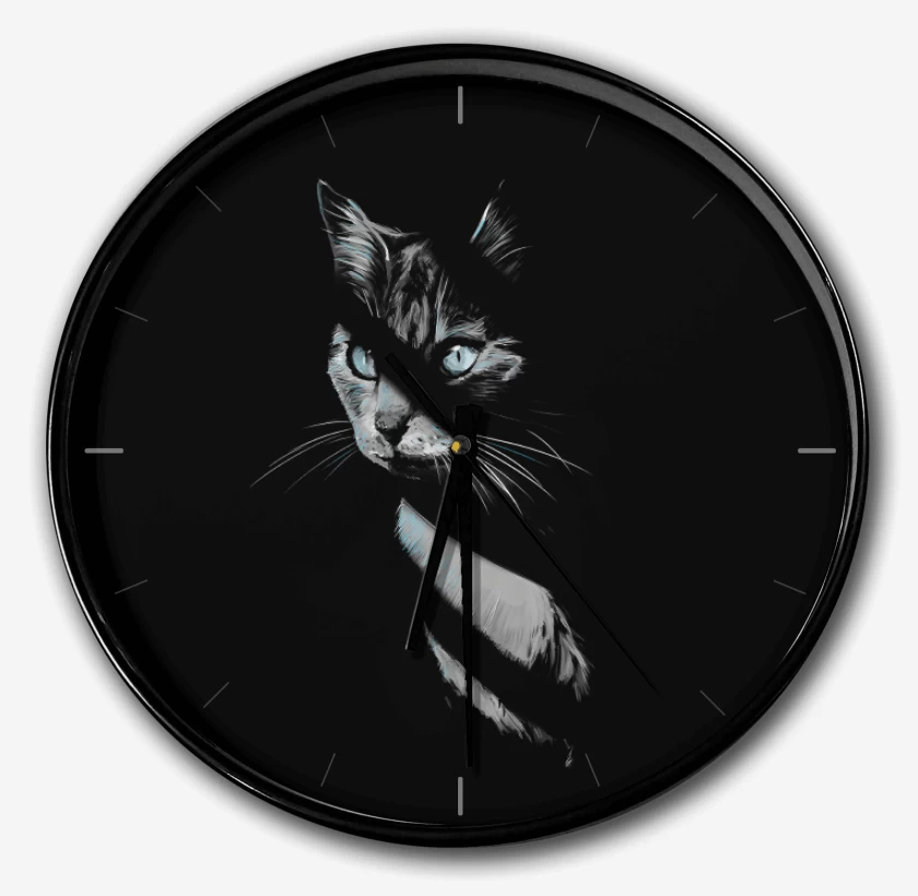 Reloj Gatito en las Sombras