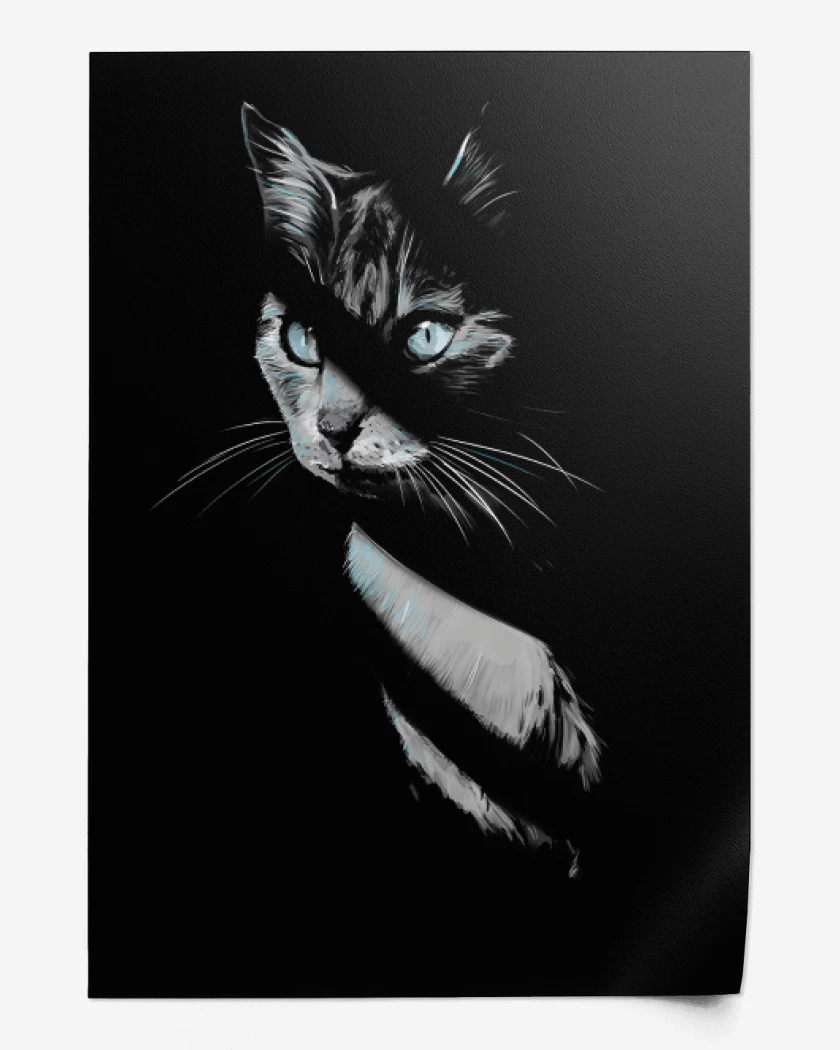 Print Gatito en las Sombras