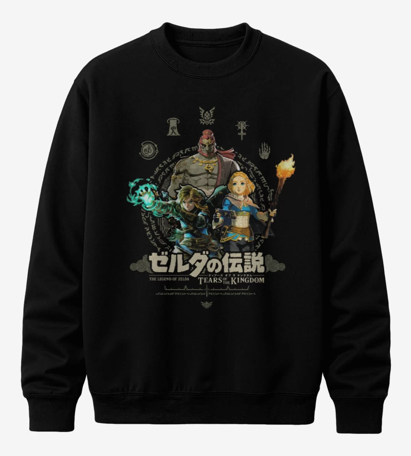 Poleron polo TOTK Link Zelda y Ganondorf