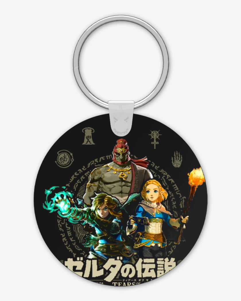 Llavero TOTK Link Zelda y Ganondorf