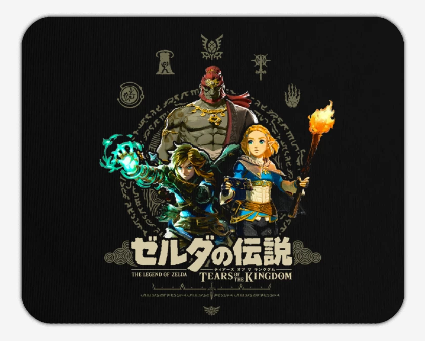 Mousepad TOTK Link Zelda y Ganondorf