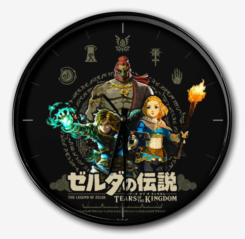 Reloj Negro de TOTK Link Zelda y Ganondorf