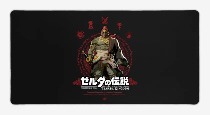 Mouse pad Gamer Negro de TOTK Ganondorf