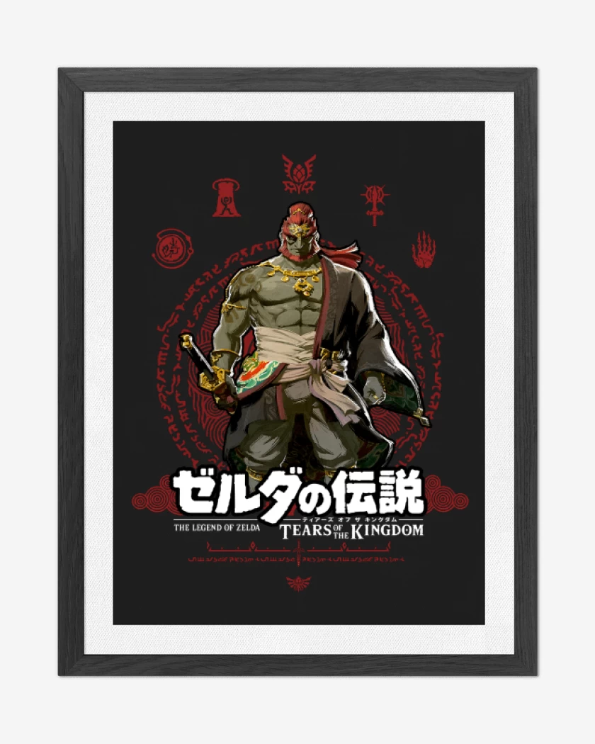 Cuadro decorativo Negro de TOTK Ganondorf