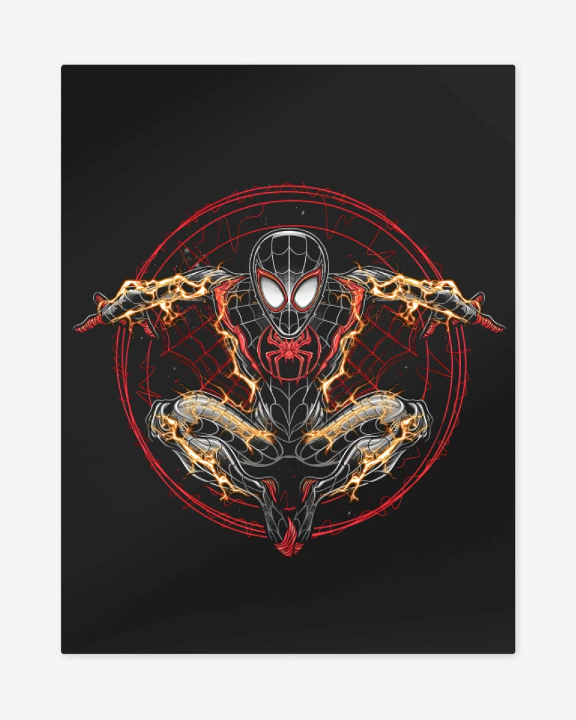 Print metalico Negro de Miles Morales