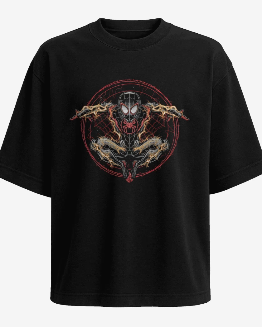 Polera Oversize Negro de Miles Morales