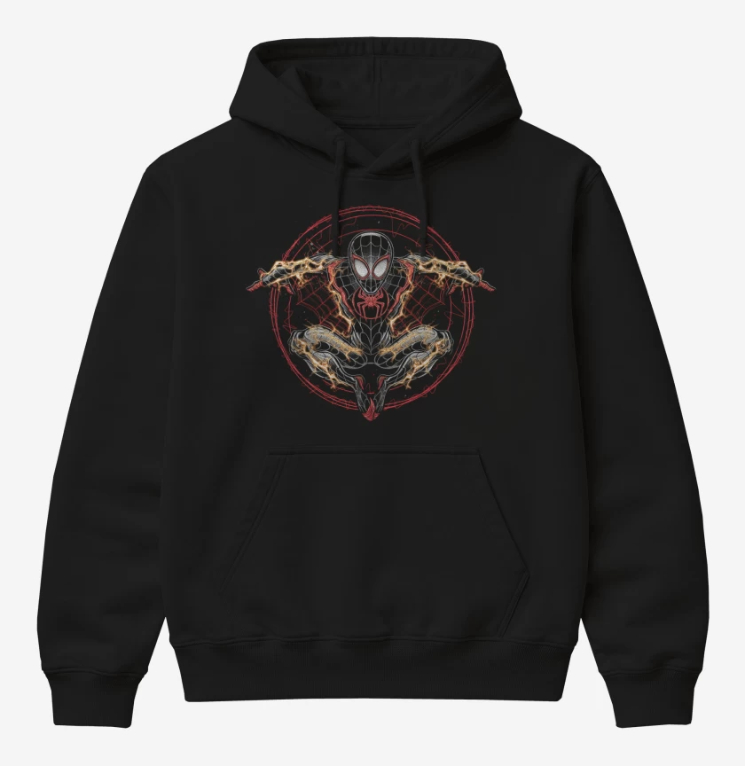Poleron Canguro básico Negro de Miles Morales