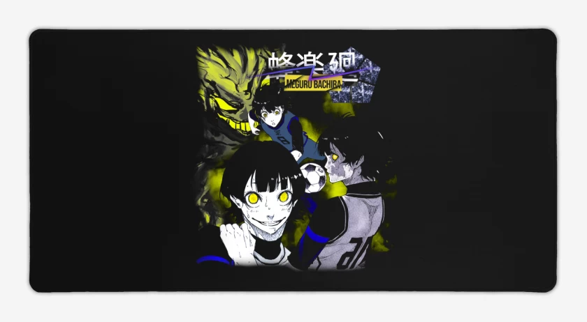 Mouse pad Gamer Negro de Meguro Bachira