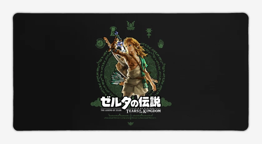 Mouse pad Gamer Negro de TOTK Link