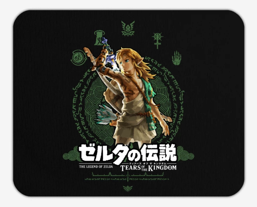 Mousepad Negro de TOTK Link