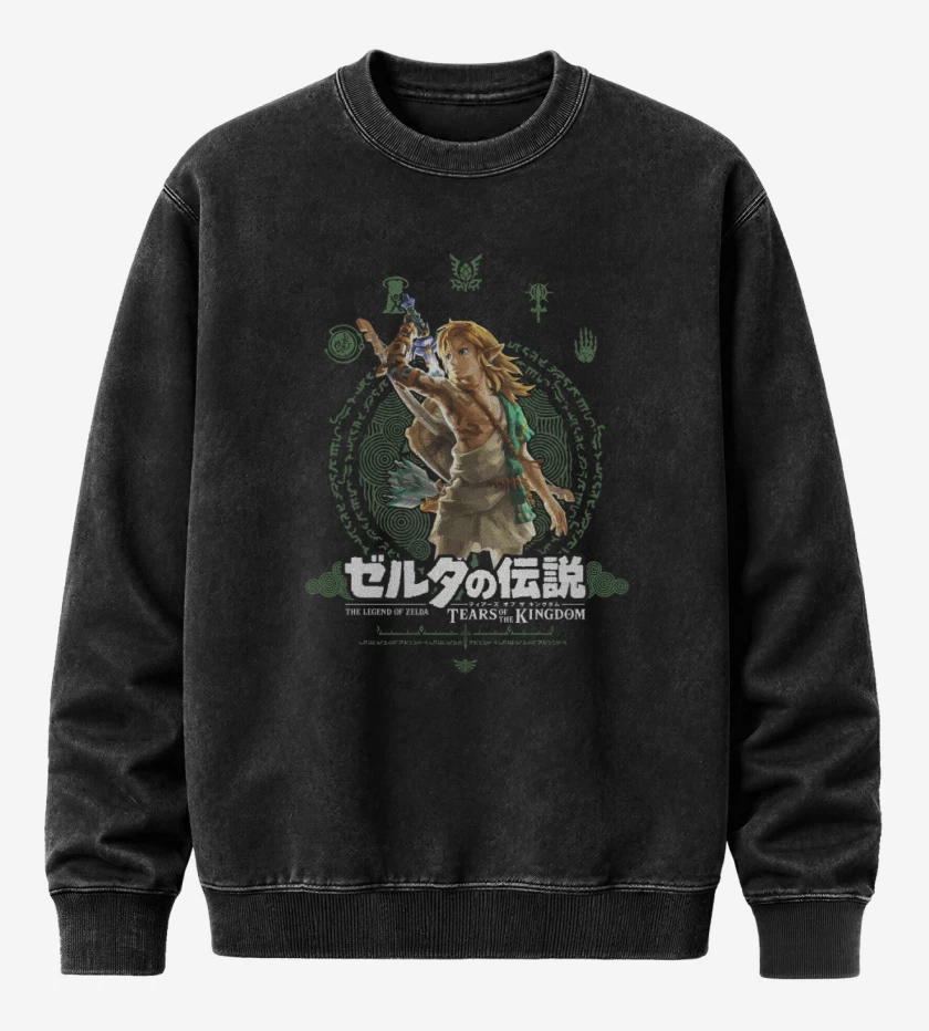 Poleron Polo Acid Wash Negro de TOTK Link
