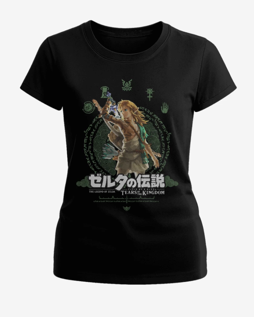 Polera de Mujer Negro de TOTK Link