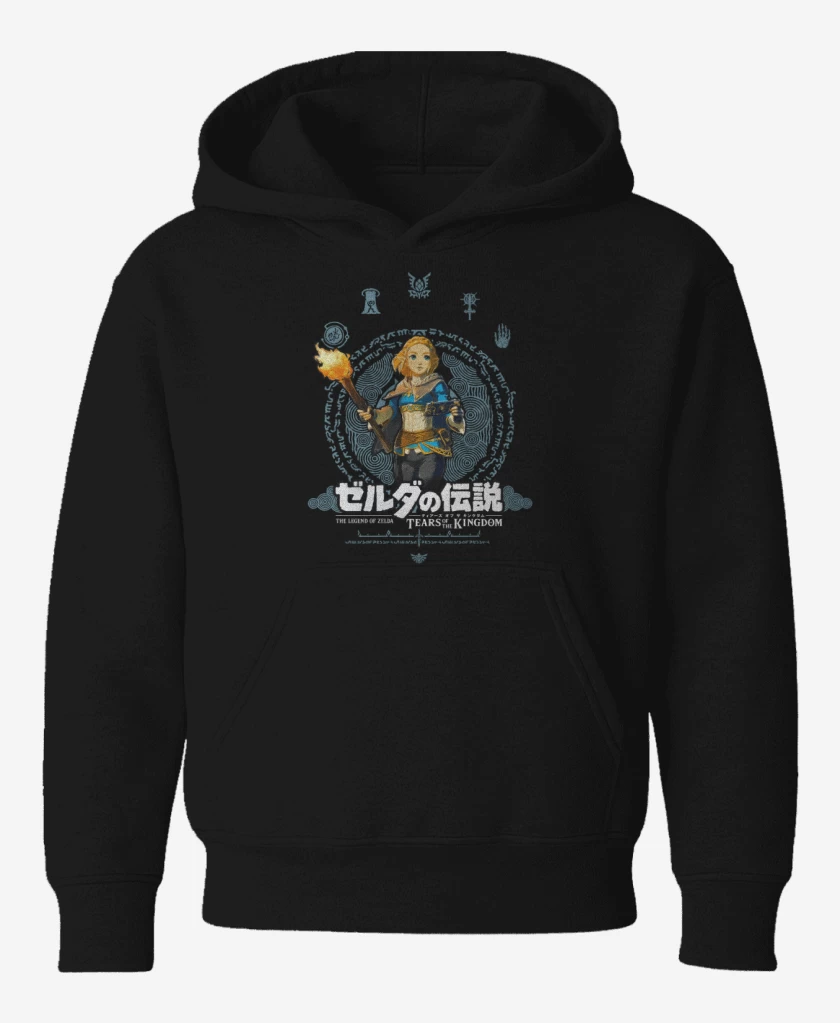 Poleron de niño Negro de TOTK Zelda