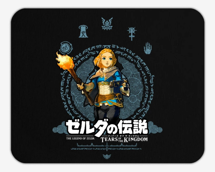 Mousepad Negro de TOTK Zelda
