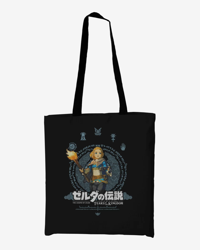Totebag Negro de TOTK Zelda