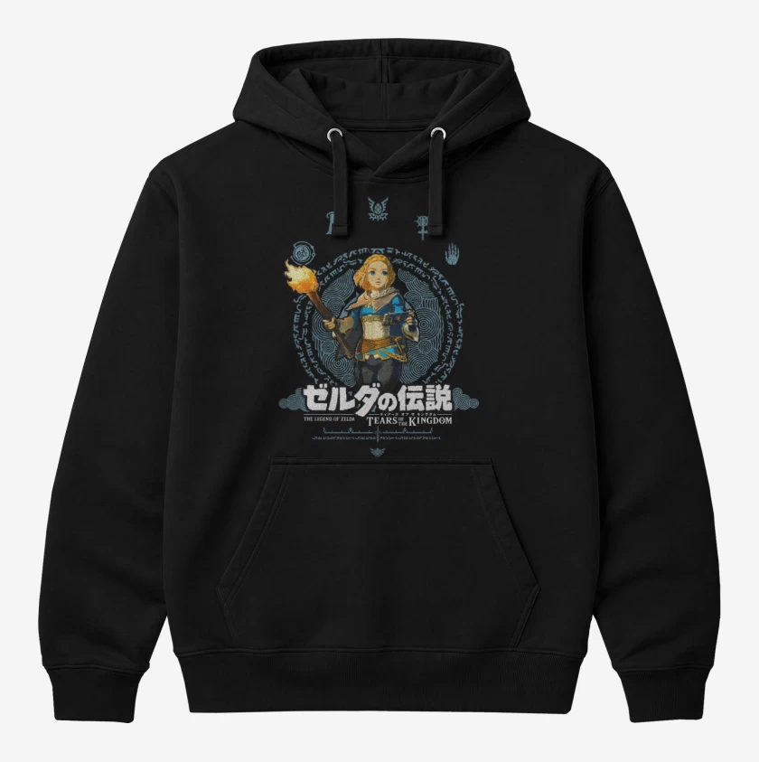 Polerón Canguro Negro de TOTK Zelda