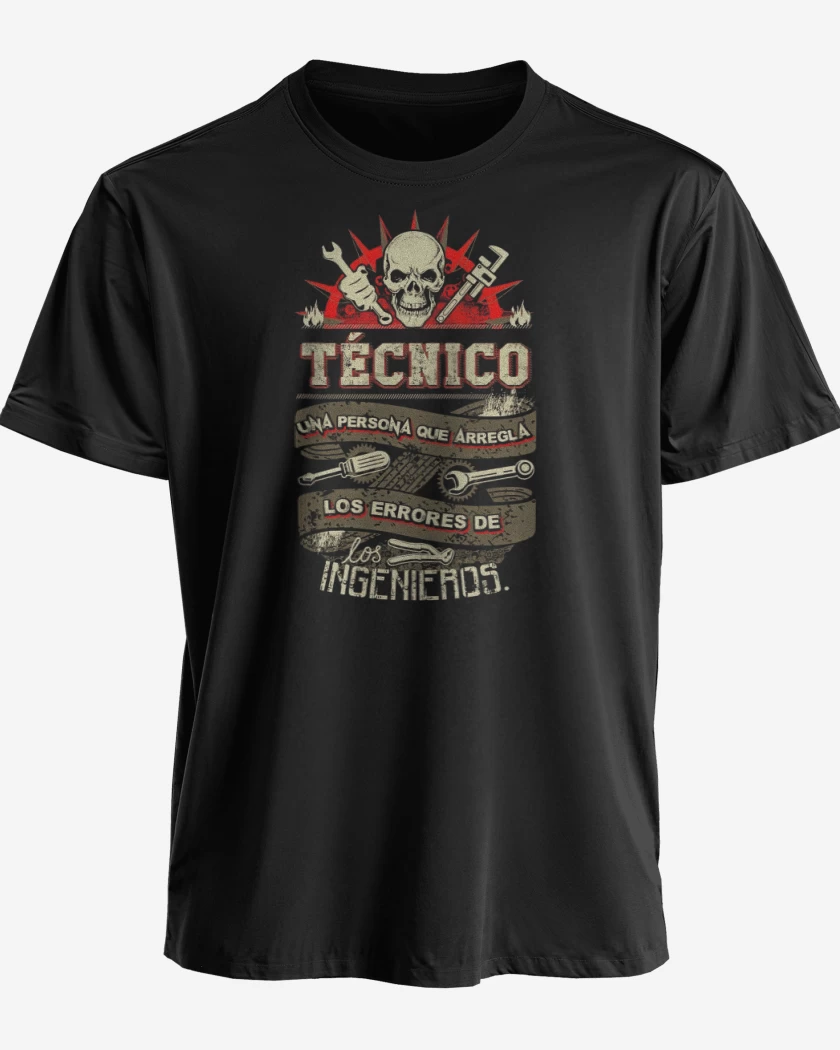 Polera premium Negro de Técnico