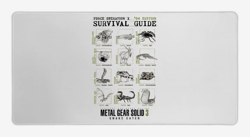 Mouse pad Gamer Blanco de Survival Guide