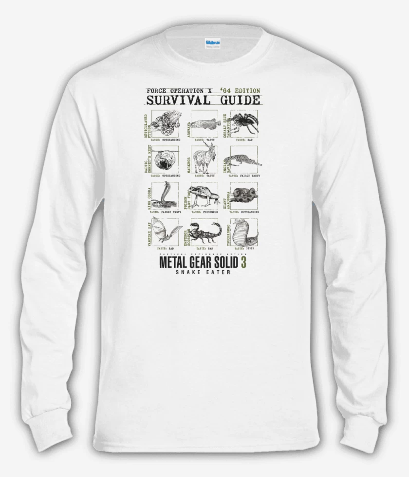 Polera manga larga Blanco de Survival Guide