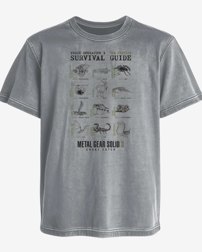 Polera desgastada Gris Melange de Survival Guide