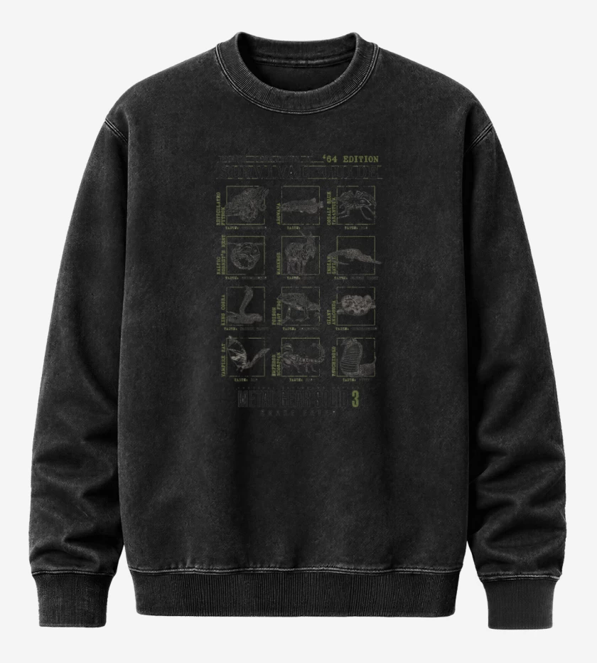 Poleron Polo Acid Wash Negro de Survival Guide