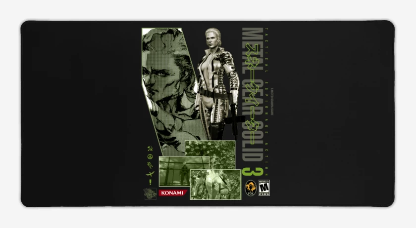 Mouse pad Gamer Negro de MGS3 The Boss