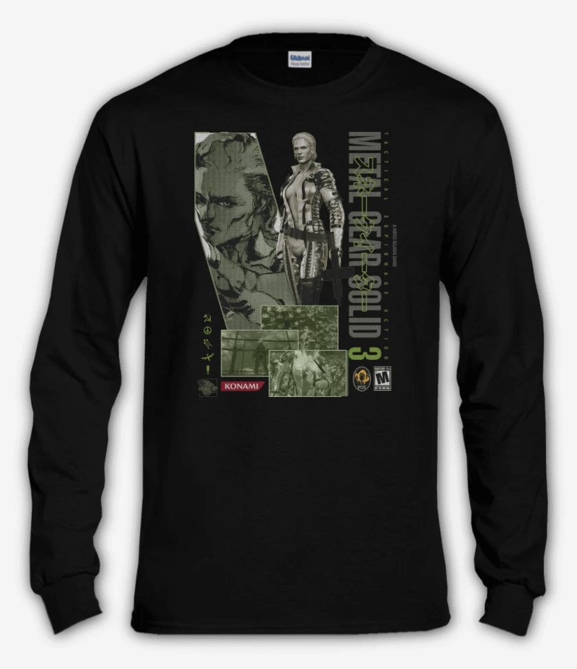Polera manga larga Negro de MGS3 The Boss