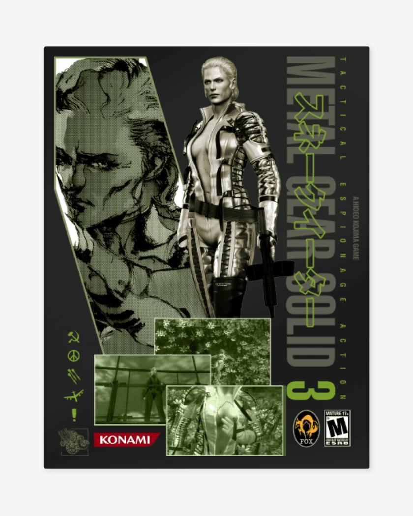 Print metalico Negro de MGS3 The Boss