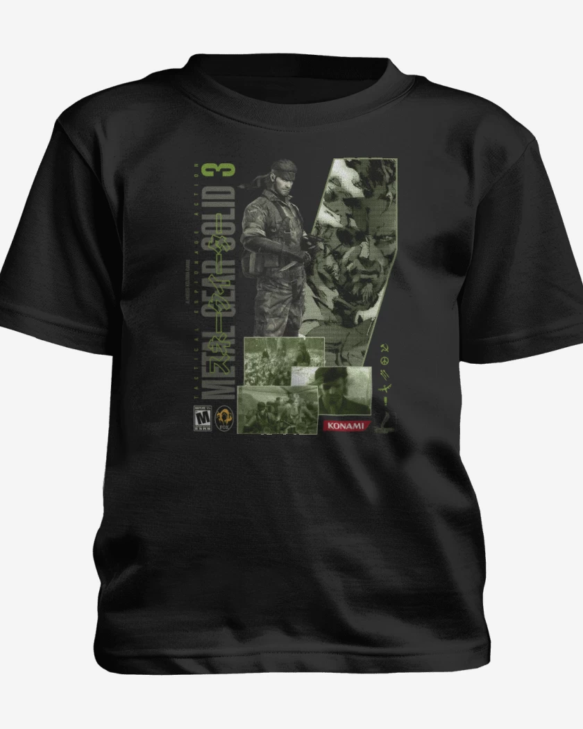 Polera de niño Negro de MGS3 Naked Snake