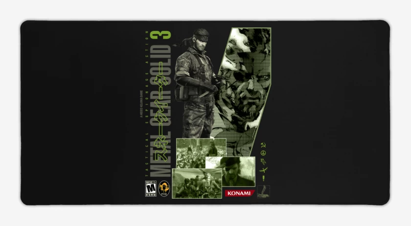 Mouse pad Gamer Negro de MGS3 Naked Snake