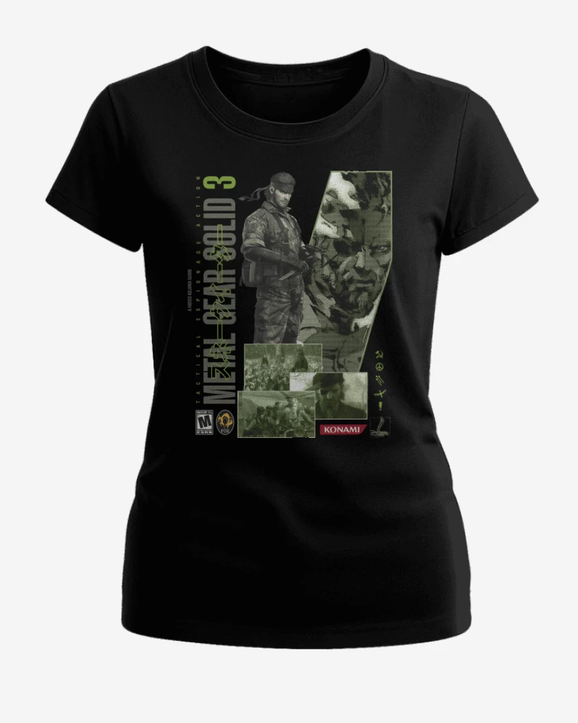 Polera de Mujer Negro de MGS3 Naked Snake