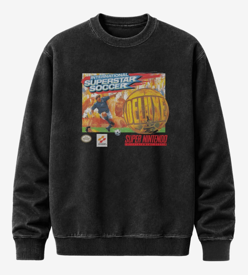 Poleron Polo Acid Wash Negro de Deluxe