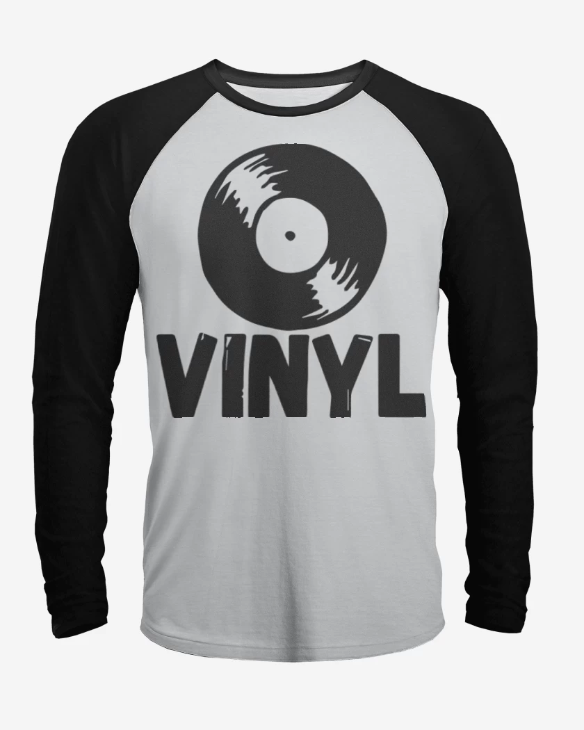 Polera Raglan Blanco / Negro de Vinyl
