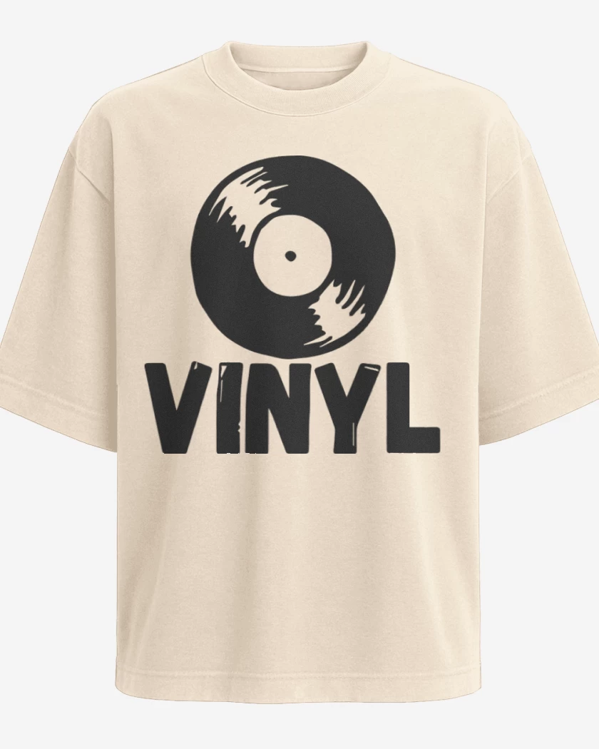 Polera Oversize Beige de Vinyl