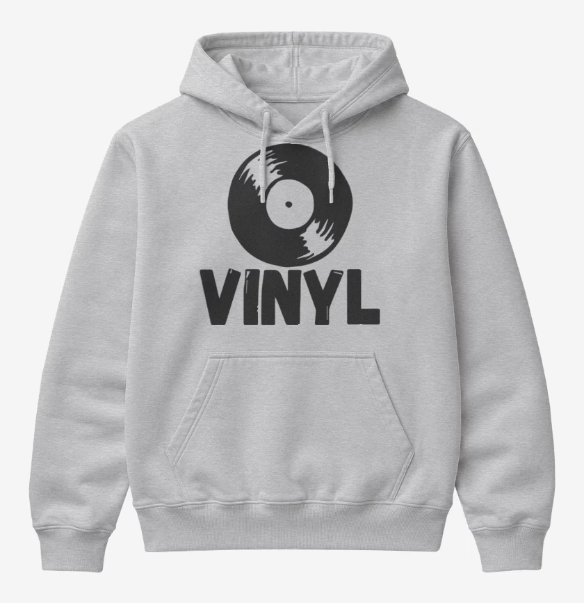 Poleron Canguro básico Gris Melange de Vinyl